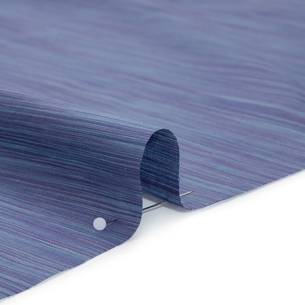Woven Quilting Cotton Fabric by FIGO Studio - Navy Striated - Space Dye Collection - Detail