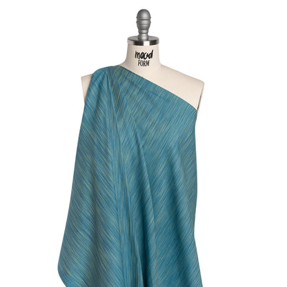 Woven Quilting Cotton Fabric by FIGO Studio - Teal Striated - Space Dye Collection