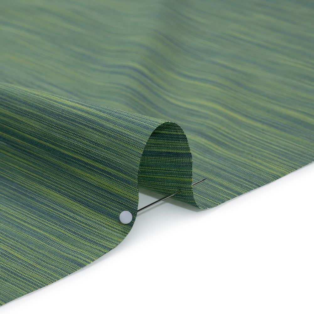 Woven Quilting Cotton Fabric by FIGO Studio - Green Striated - Space Dye Collection - Detail