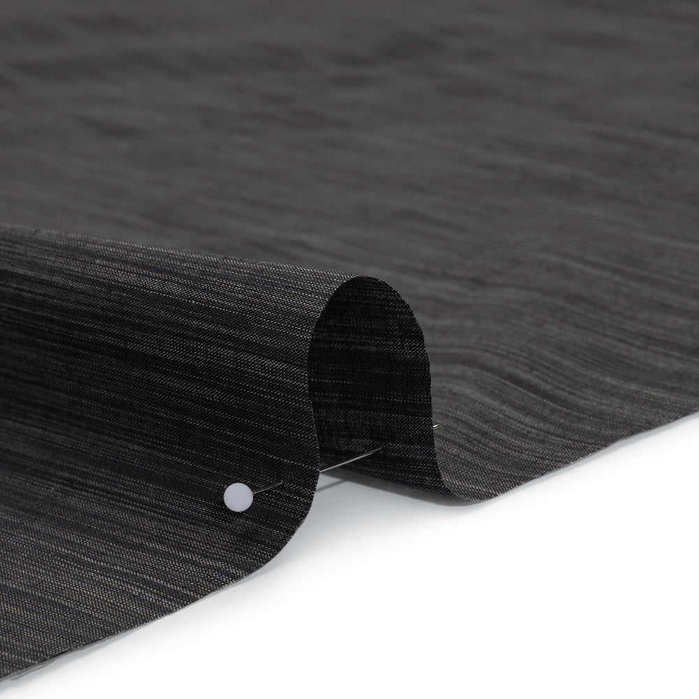 Woven Quilting Cotton Fabric by FIGO Studio - Soot Striated - Space Dye Collection - Detail