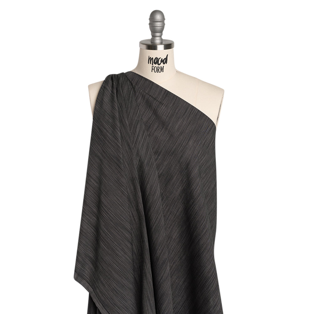 Woven Quilting Cotton Fabric by FIGO Studio - Soot Striated - Space Dye Collection - Drape