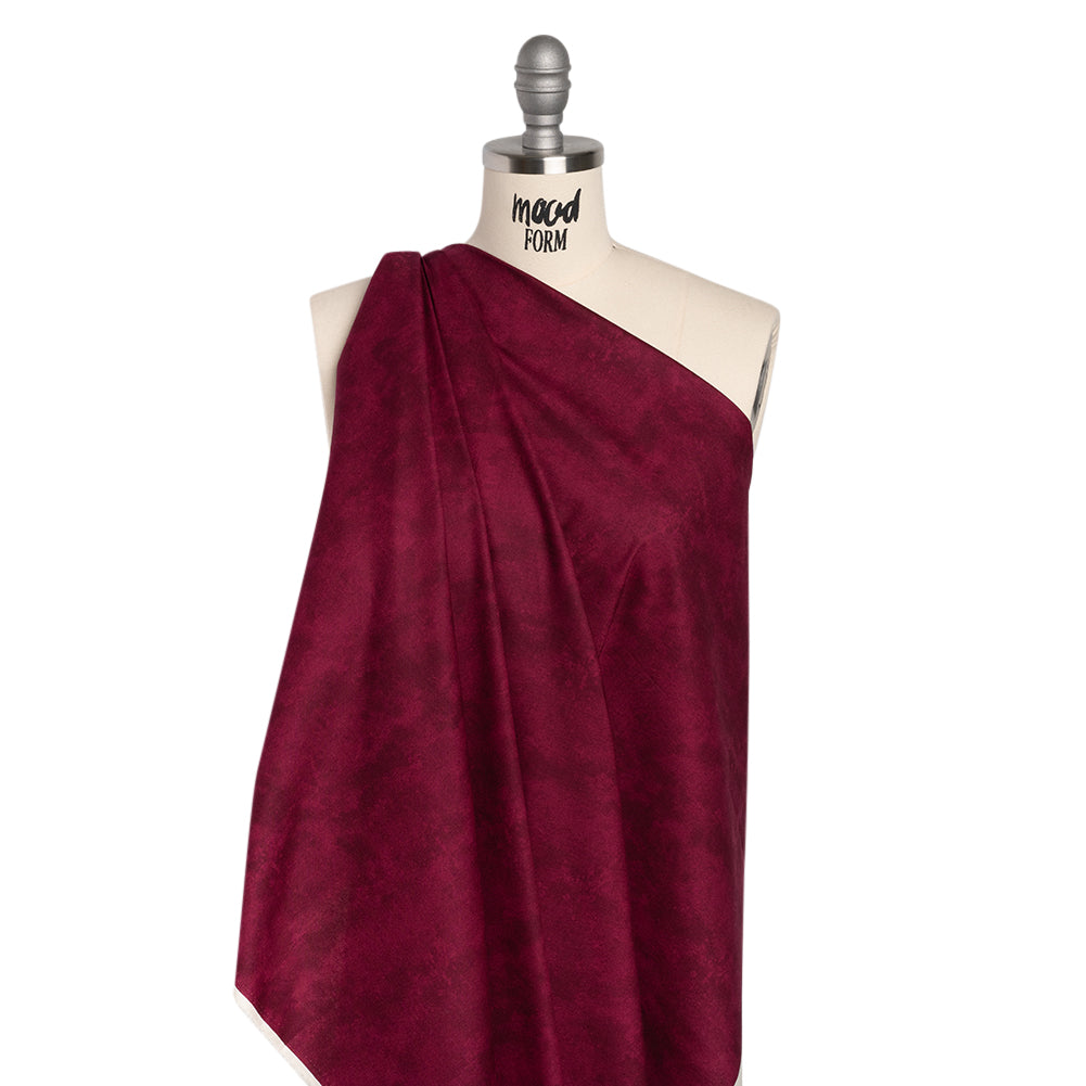 Printed Quilting Cotton by Deborah Edwards Northcott Studio - Roasted Beet Fresco Texture - Toscana Collection Folded