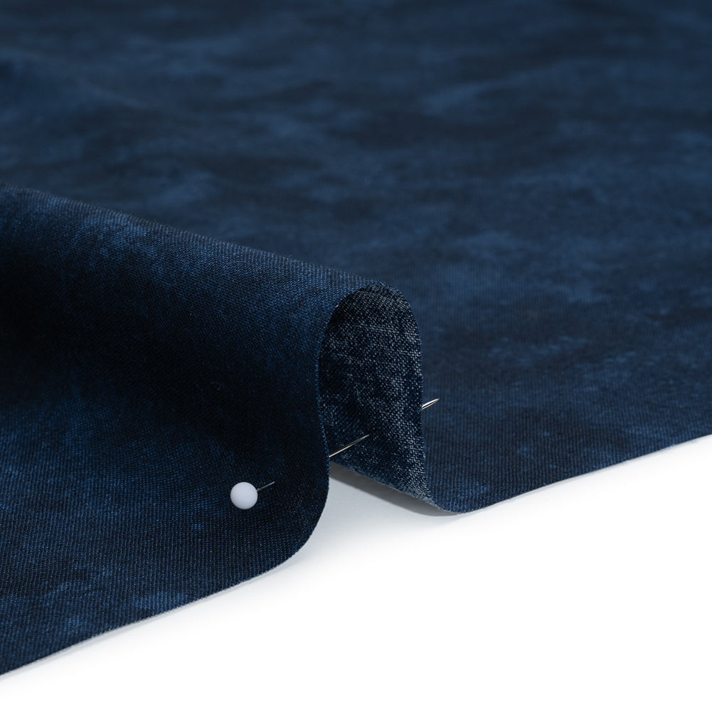 Printed Quilting Cotton by Deborah Edwards Northcott Studio - Navy Fresco Texture - Toscana Collection Full