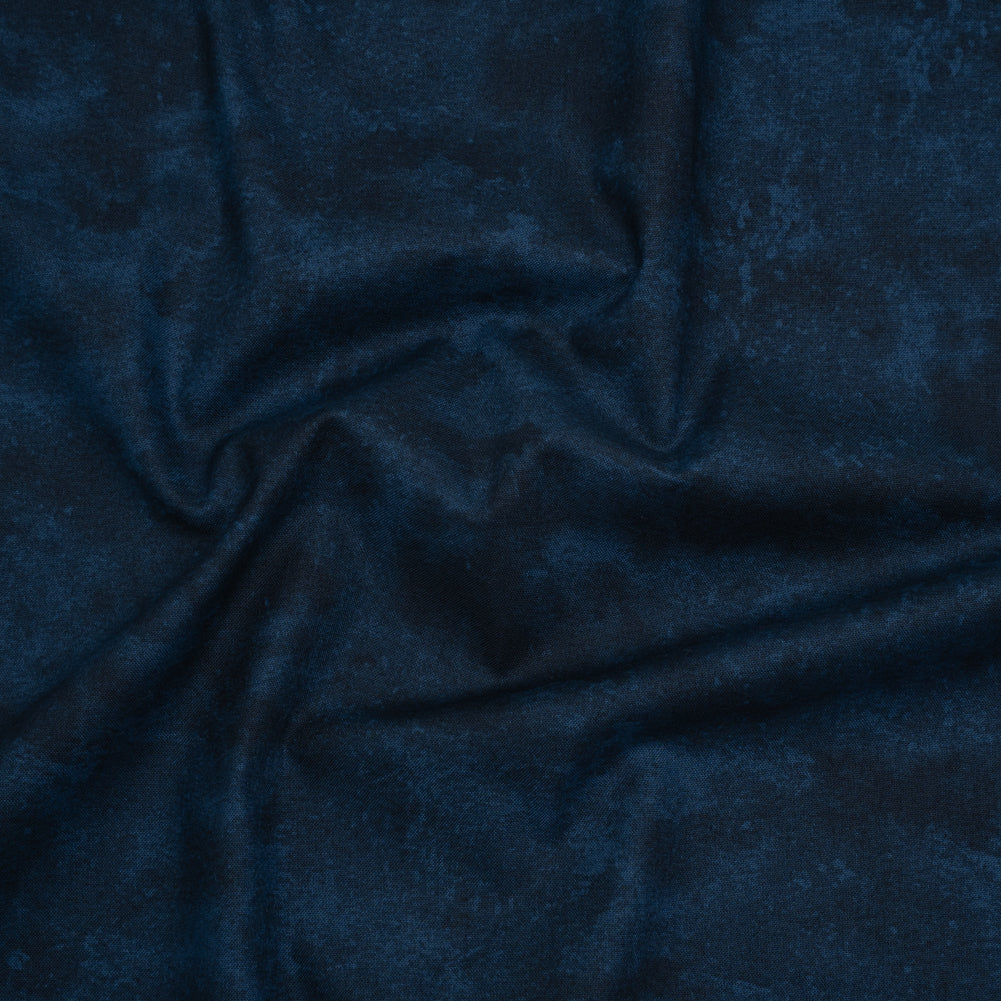 Printed Quilting Cotton by Deborah Edwards Northcott Studio - Navy Fresco Texture - Toscana Collection Drape