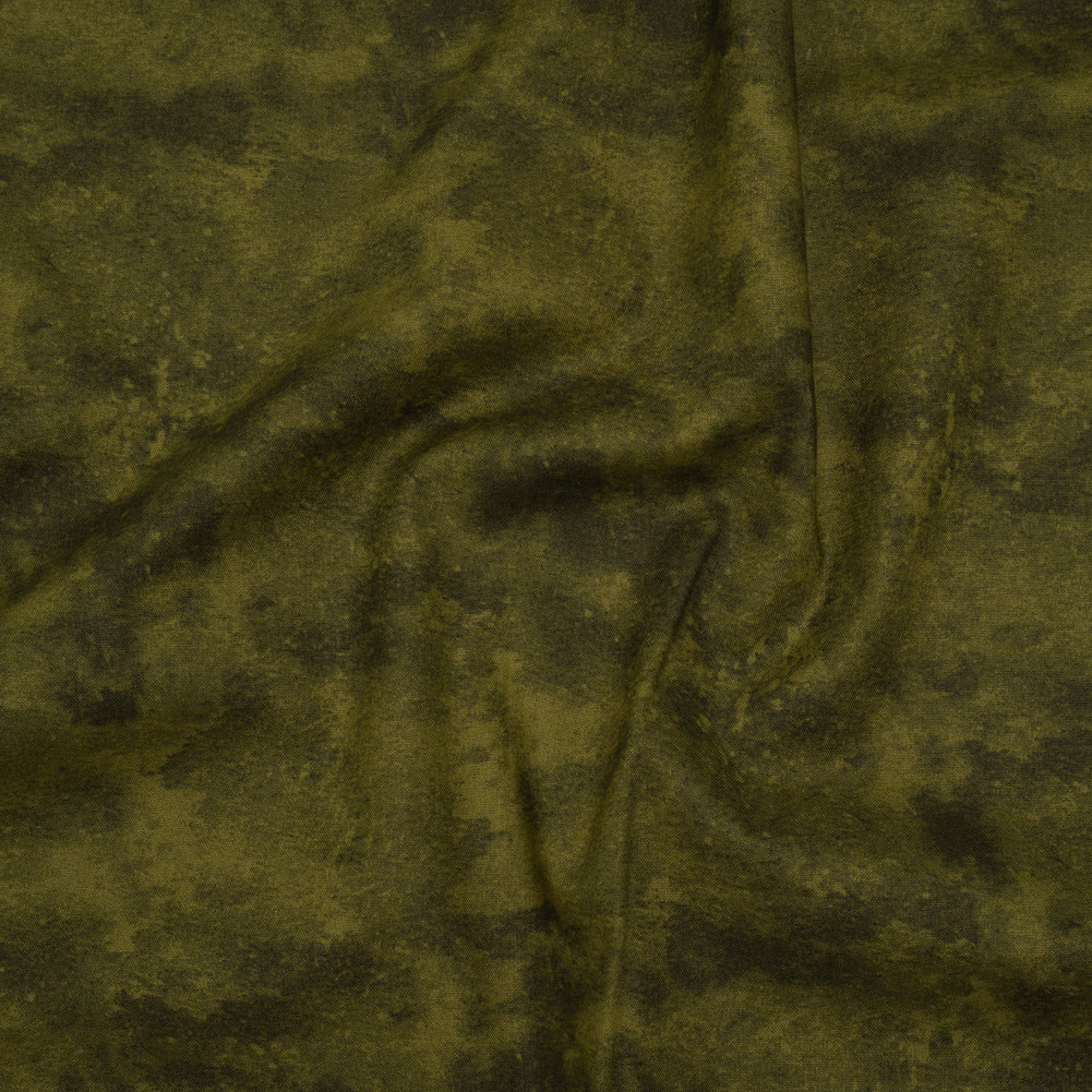 Printed Quilting Cotton by Deborah Edwards Northcott Studio - Tuscan Olive Fresco Texture - Toscana Collection