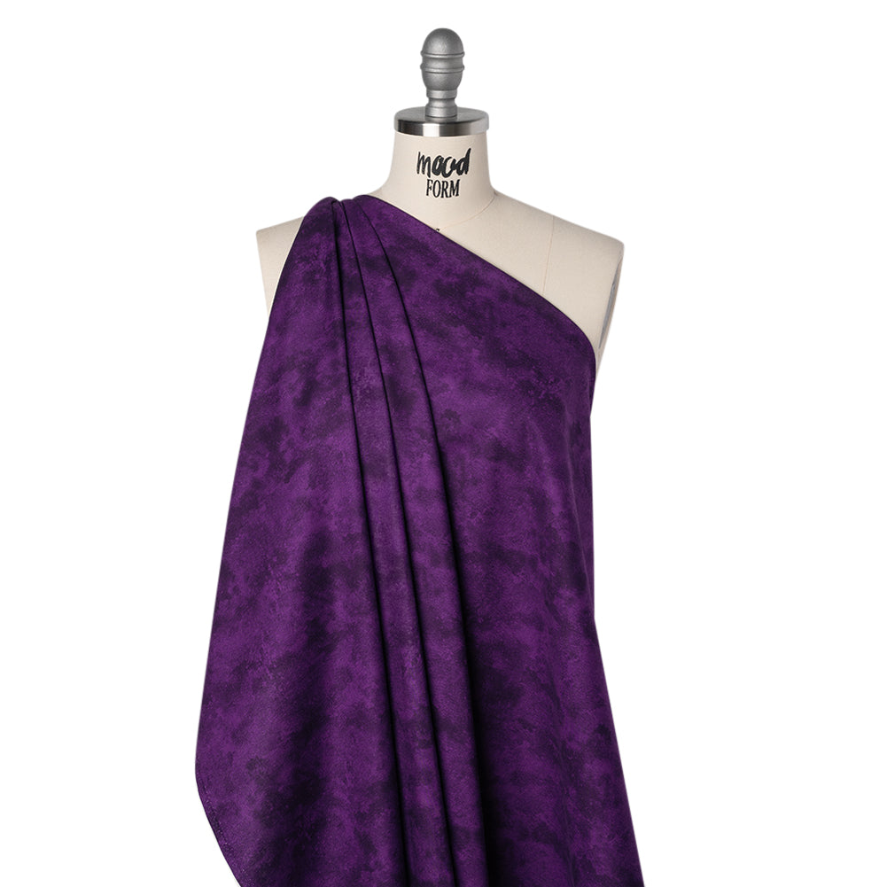 Printed Quilting Cotton by Deborah Edwards Northcott Studio - Violet Fresco Texture - Toscana Collection Folded