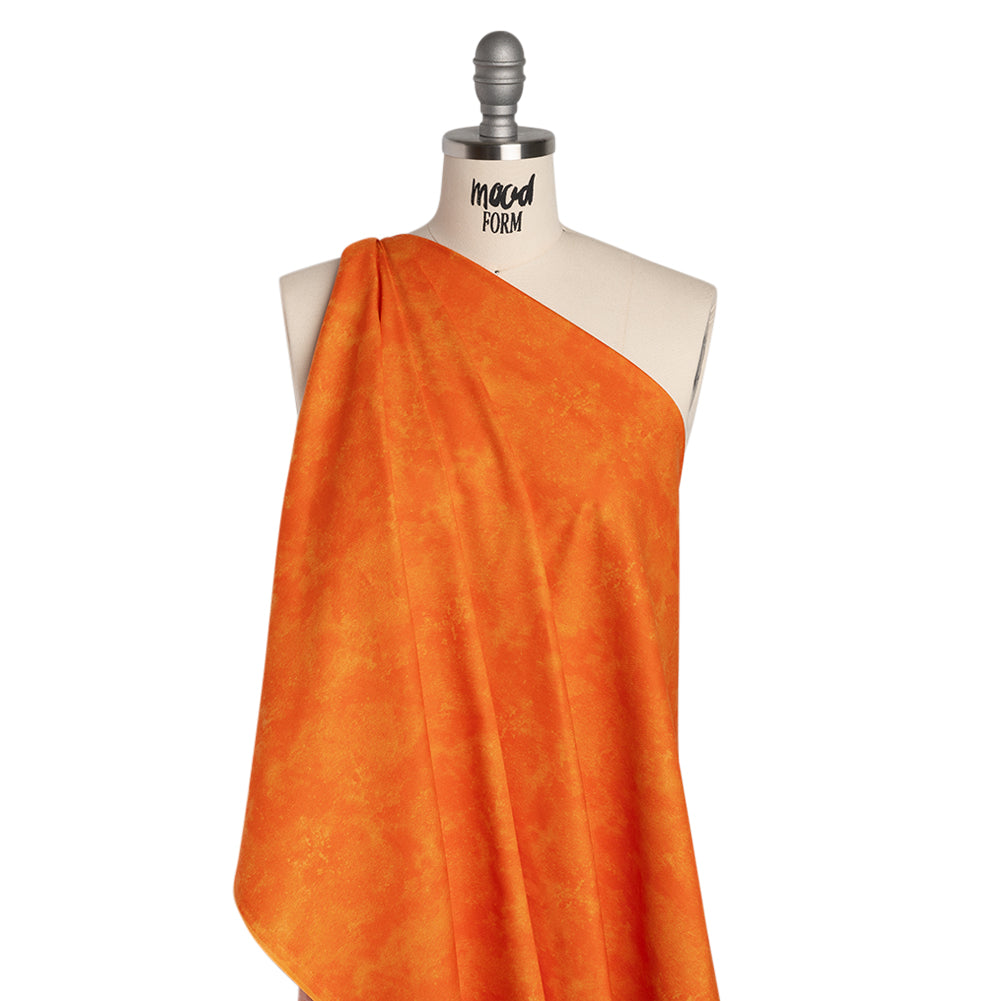 Printed Quilting Cotton by Deborah Edwards Northcott Studio - Orange Zest Fresco Texture - Toscana Collection Folded