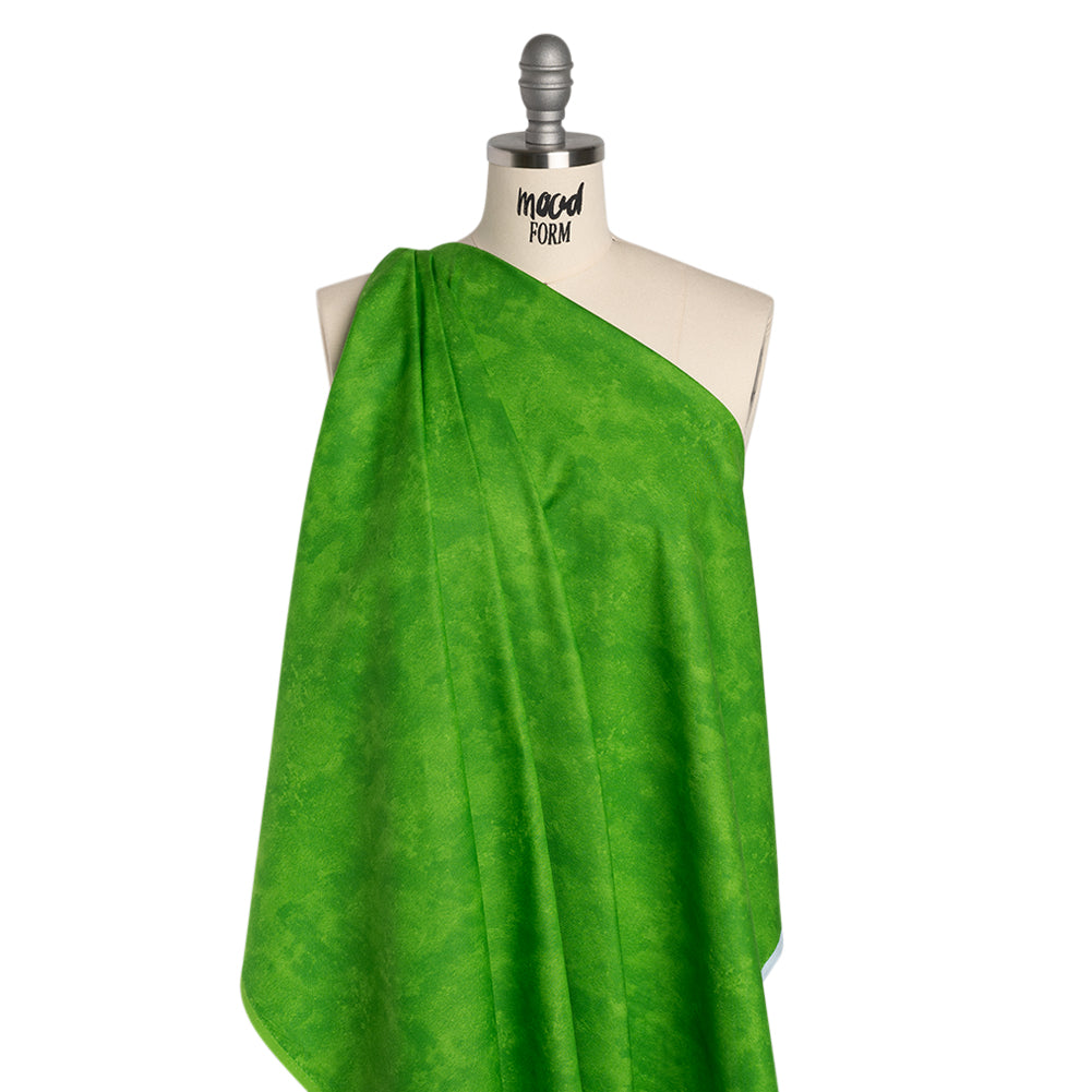 Printed Quilting Cotton by Deborah Edwards Northcott Studio - Kelly Green Fresco Texture - Toscana Collection - Folded