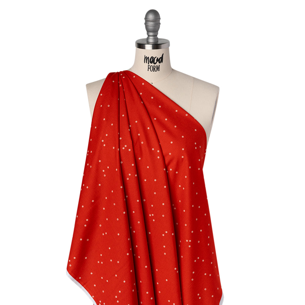 Printed Quilting Cotton by Ghazal Razavi for FIGO Studio - Red Flowers - Seasons Basics Collection