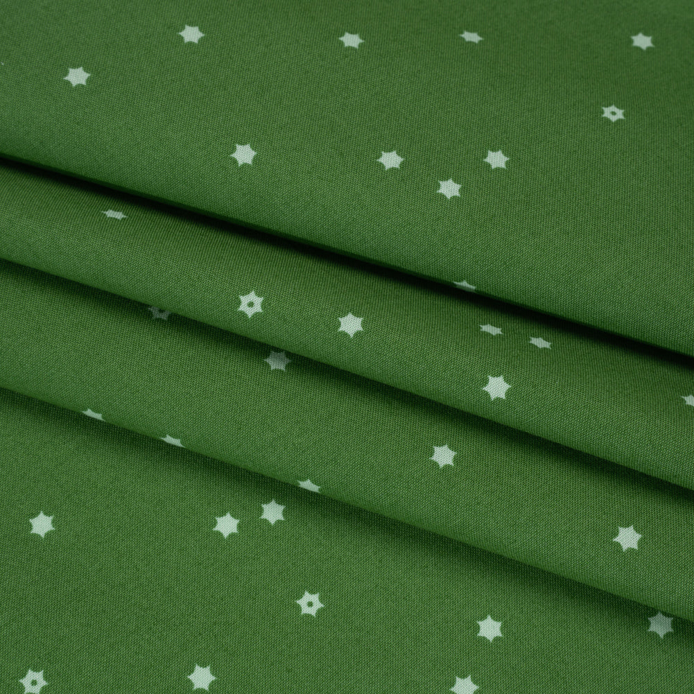 Printed Quilting Cotton by Ghazal Razavi for FIGO Studio - Green Flowers - Seasons Basics Collection Detail