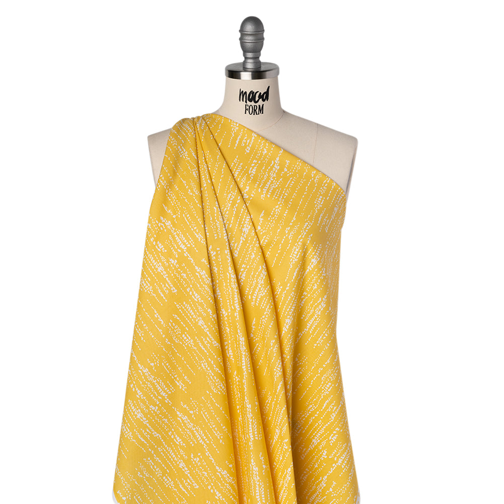 Printed Quilting Cotton by Ghazal Razavi for FIGO Studio - Butter Grass Patch - Seasons Basics Collection Folded