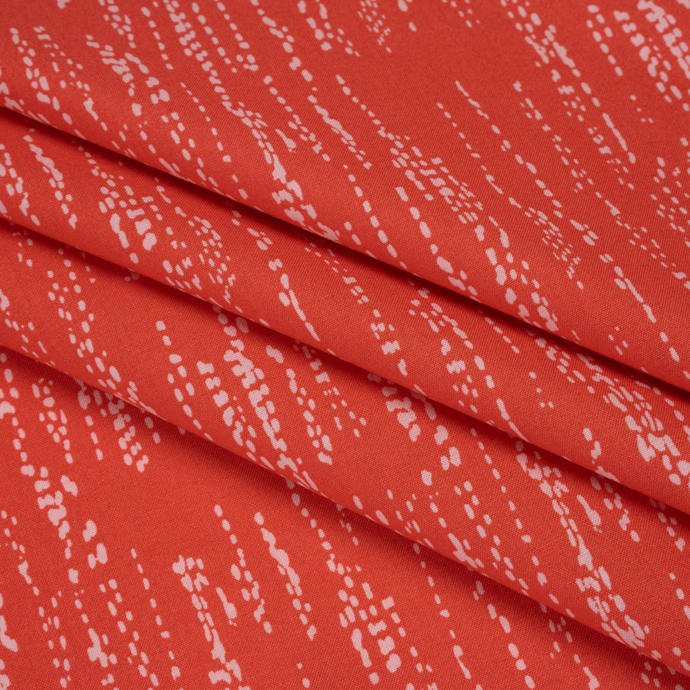 Printed Quilting Cotton by Ghazal Razavi for FIGO Studio - Coral Grass Patch - Seasons Basics Collection - Detail