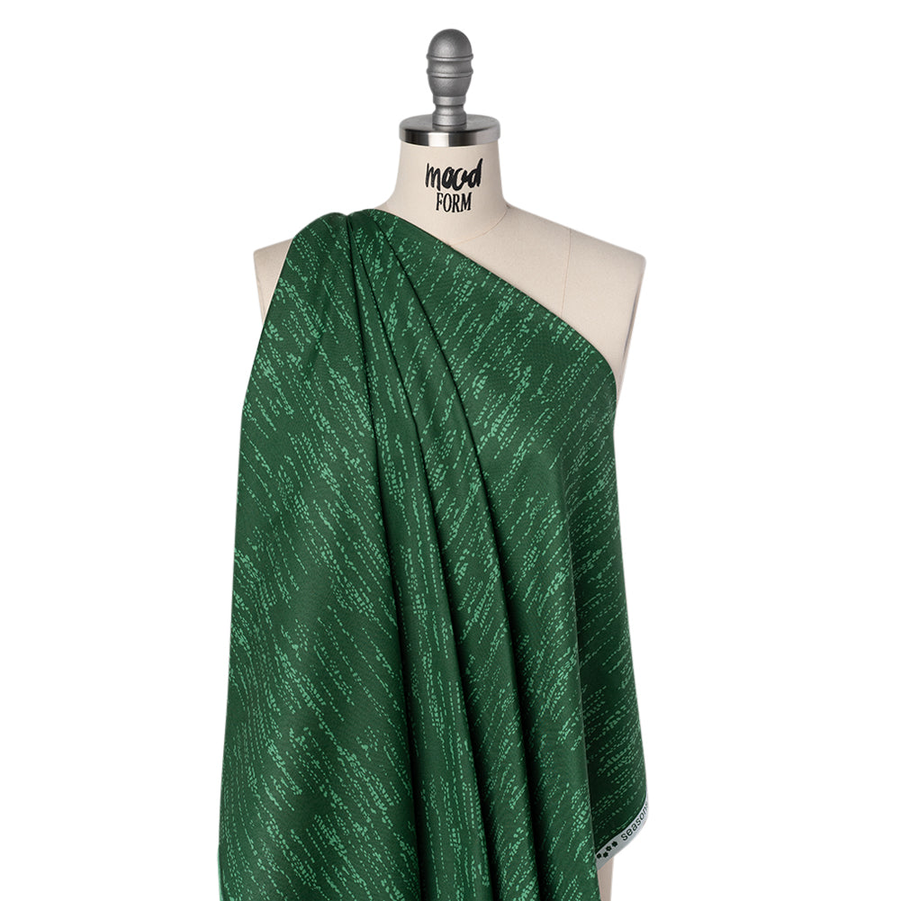 Printed Quilting Cotton by Ghazal Razavi for FIGO Studio - Green Grass Patch - Seasons Basics Collection Folded