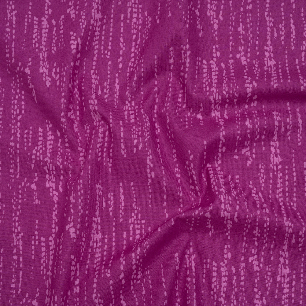 Printed Quilting Cotton by Ghazal Razavi for FIGO Studio - Fuchsia Grass Patch - Seasons Basics Collection Drape