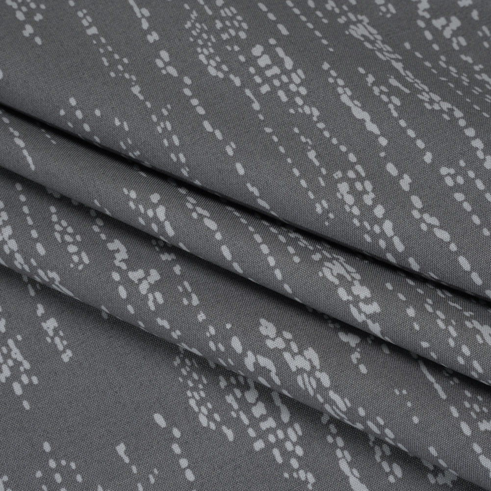 Printed Quilting Cotton by Ghazal Razavi for FIGO Studio - Gray Grass Patch - Seasons Basics Collection Folded