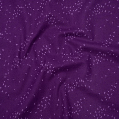 Printed Quilting Cotton by Ghazal Razavi for FIGO Studio - Purple Birds - Seasons Basics Collection