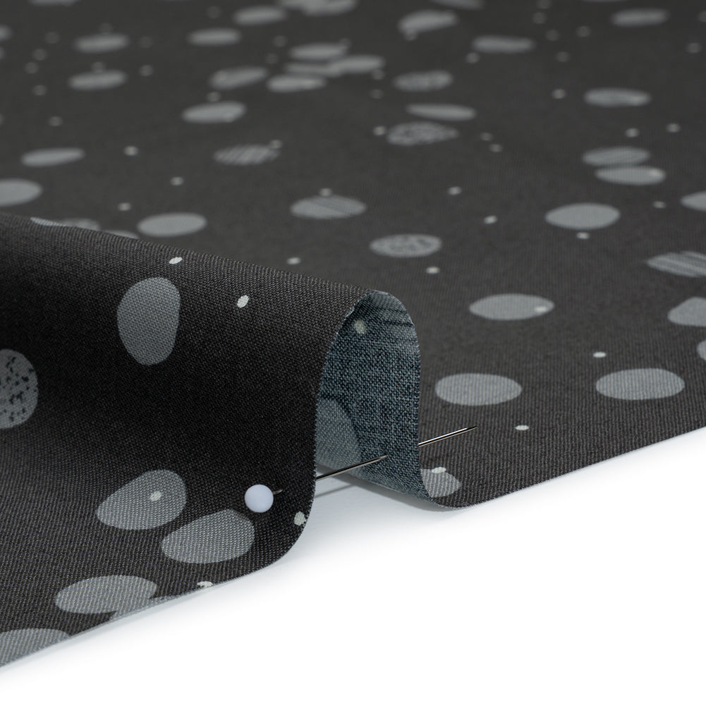 Printed Quilting Cotton by Ghazal Razavi for FIGO Studio - Gray Snow Textured Circles and Spots - Seasons Basics Collection Full
