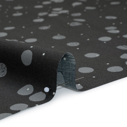 Printed Quilting Cotton by Ghazal Razavi for FIGO Studio - Gray Snow Textured Circles and Spots - Seasons Basics Collection Full