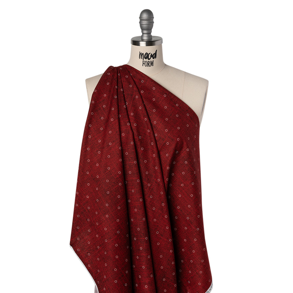 Printed Quilting Cotton by Ghazal Razavi for FIGO Studio - Wine Stitches Circles - Stash Collection
