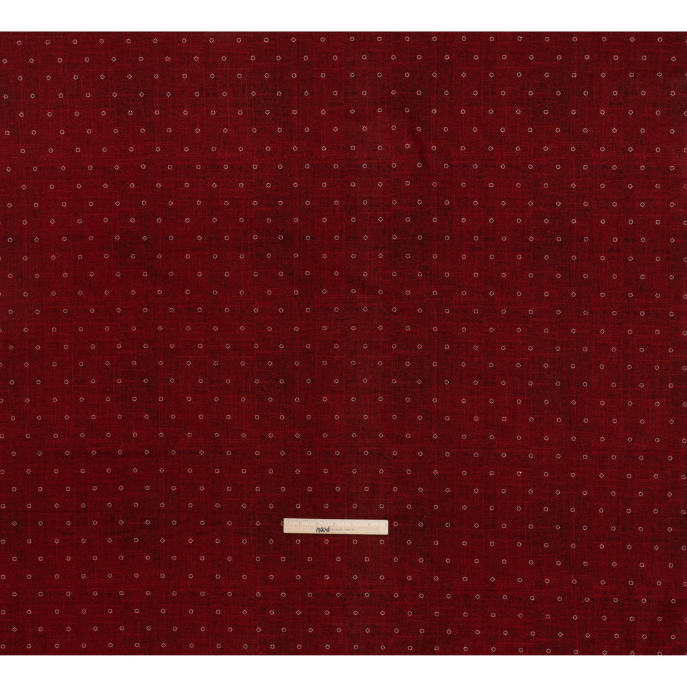 Printed Quilting Cotton by Ghazal Razavi for FIGO Studio - Wine Stitches Circles - Stash Collection