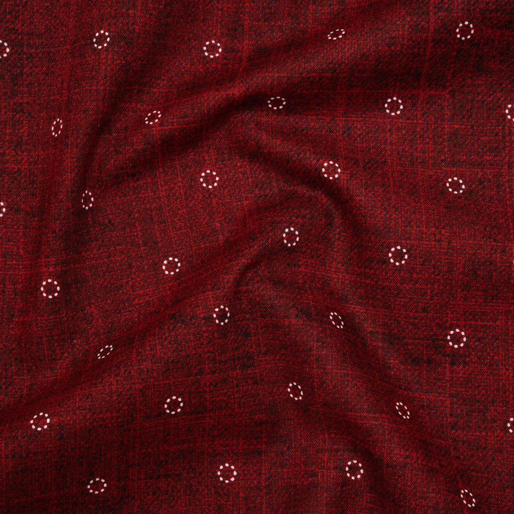 Printed Quilting Cotton by Ghazal Razavi for FIGO Studio - Wine Stitches Circles - Stash Collection