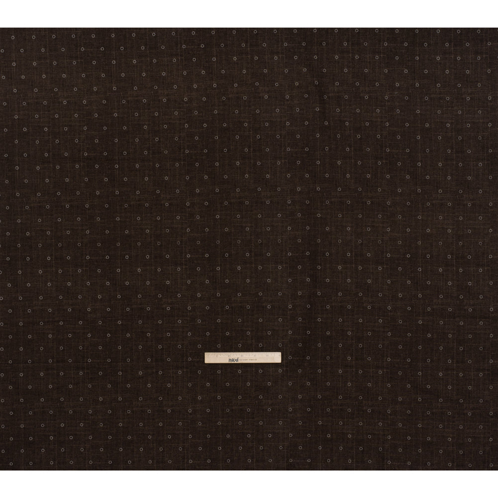 Printed Quilting Cotton by Ghazal Razavi for FIGO Studio - Brown Stitches Circles - Stash Collection - Full - Image 6 of 7