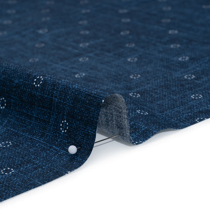 Printed Quilting Cotton by Ghazal Razavi for FIGO Studio - Denim Stitches Circles - Stash Collection