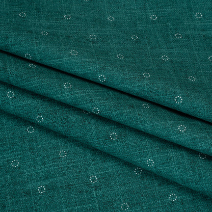 Printed Quilting Cotton by Ghazal Razavi for FIGO Studio - Teal Stitches Circles - Stash Collection Detail