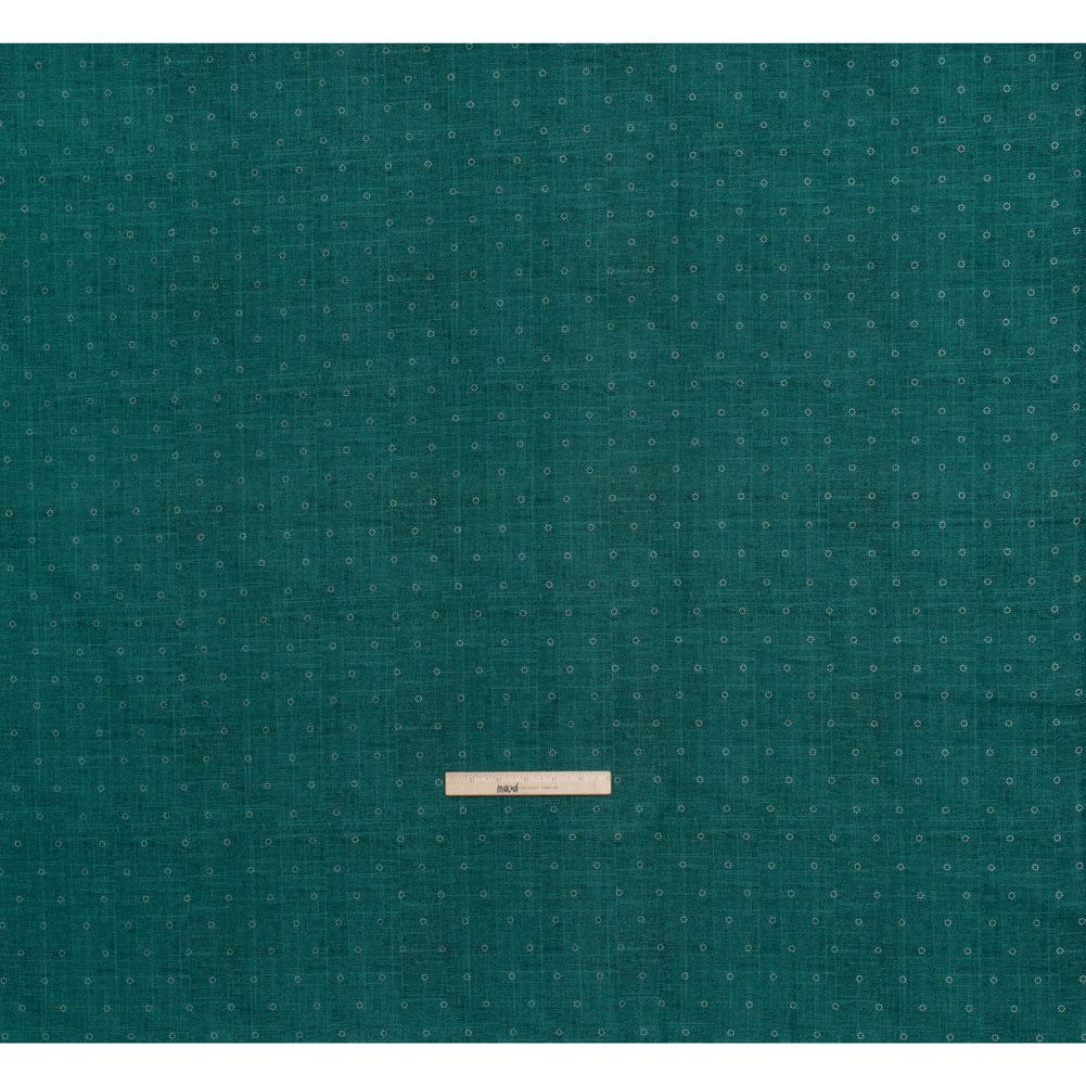 Printed Quilting Cotton by Ghazal Razavi for FIGO Studio - Teal Stitches Circles - Stash Collection - Full - Image 6 of 7