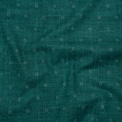 Printed Quilting Cotton by Ghazal Razavi for FIGO Studio - Teal Stitches Circles - Stash Collection