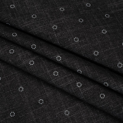Printed Quilting Cotton by Ghazal Razavi for FIGO Studio - Black Stitches Circles - Stash Collection