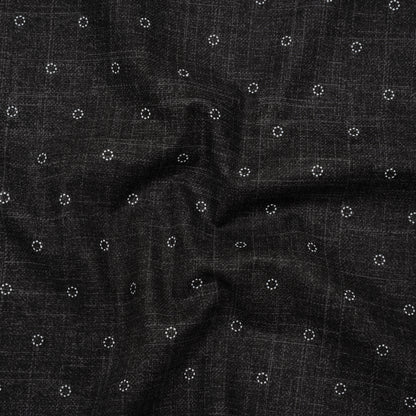 Printed Quilting Cotton by Ghazal Razavi for FIGO Studio - Black Stitches Circles - Stash Collection