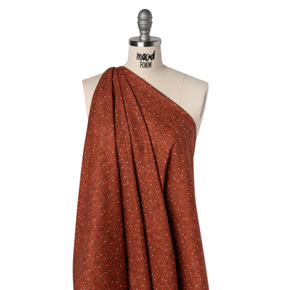 Printed Quilting Cotton by Ghazal Razavi for FIGO Studio - Rust Stripe Dot - Stash Collection Folded