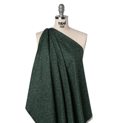 Printed Quilting Cotton by Ghazal Razavi for FIGO Studio - Emerald Stripe Dot - Stash Collection Folded