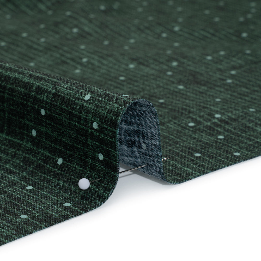 Printed Quilting Cotton by Ghazal Razavi for FIGO Studio - Emerald Stripe Dot - Stash Collection Full