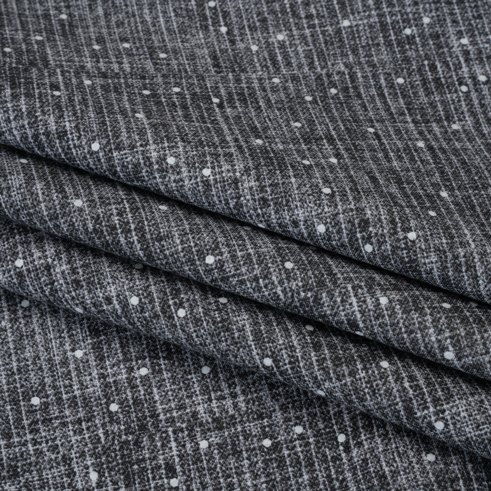 Printed Quilting Cotton by Ghazal Razavi for FIGO Studio - Steel Stripe Dot - Stash Collection - Detail