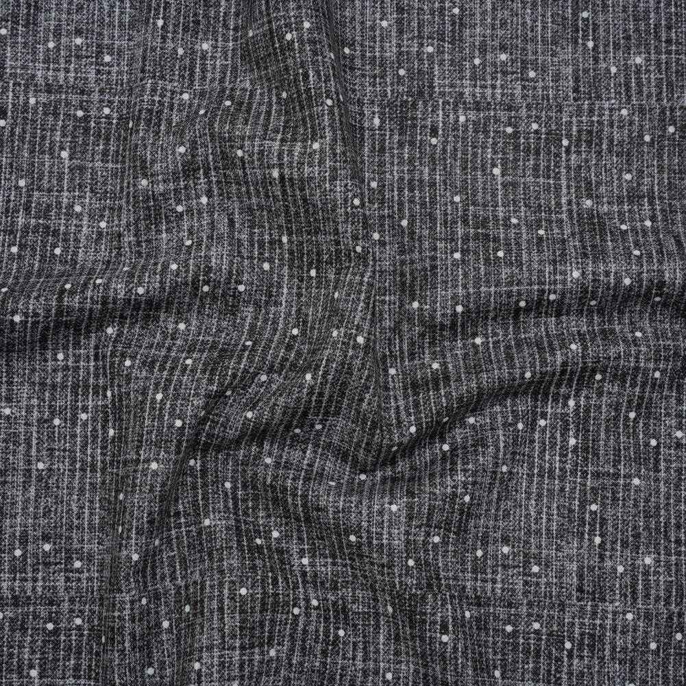 Printed Quilting Cotton by Ghazal Razavi for FIGO Studio - Steel Stripe Dot - Stash Collection - Drape