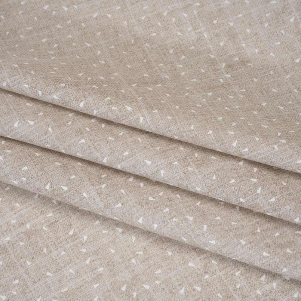 Printed Quilting Cotton by Ghazal Razavi for FIGO Studio - Linen Triangles and Texture - Stash Collection