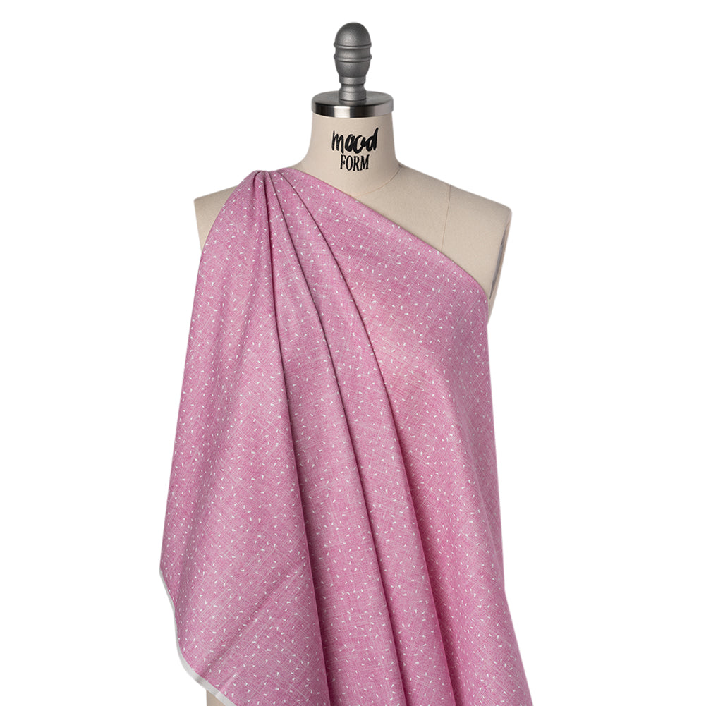 Printed Quilting Cotton by Ghazal Razavi for FIGO Studio - Pink Triangles and Texture - Stash Collection Folded