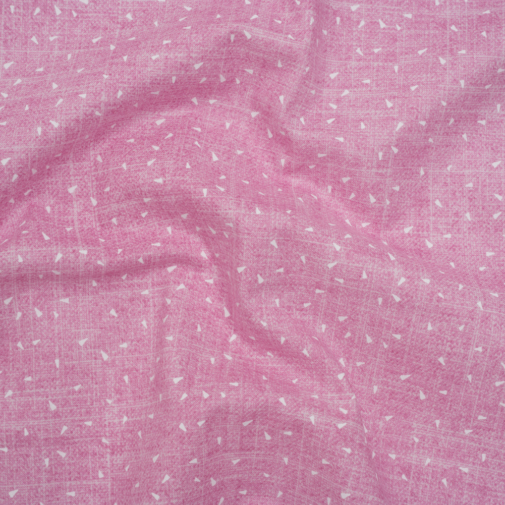 Printed Quilting Cotton by Ghazal Razavi for FIGO Studio - Pink Triangles and Texture - Stash Collection Drape