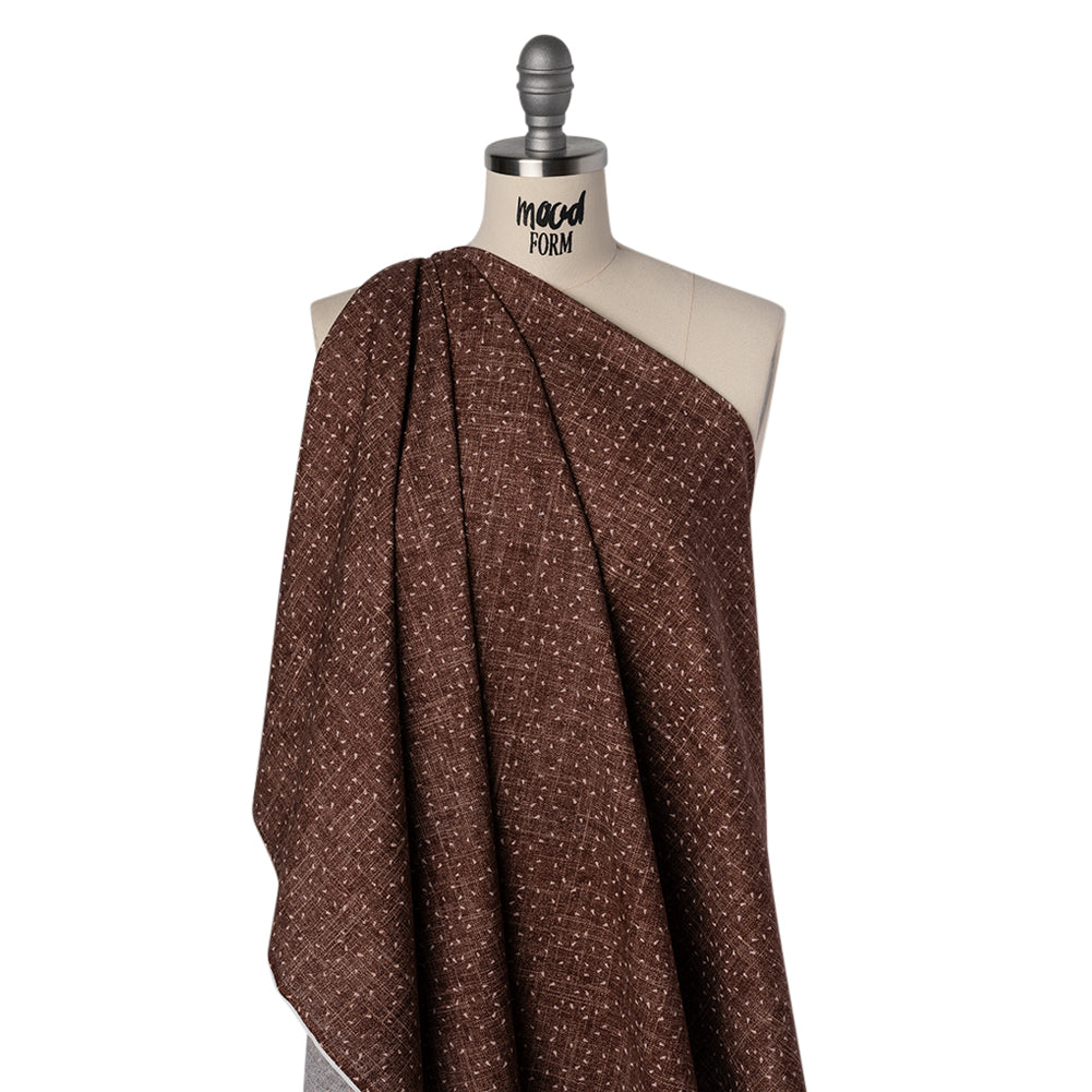 Printed Quilting Cotton by Ghazal Razavi for FIGO Studio - Chocolate Triangles and Texture - Stash Collection - Folded