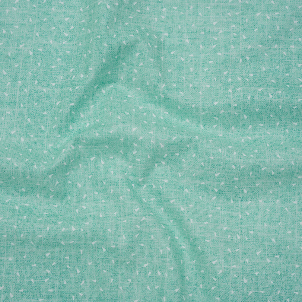Printed Quilting Cotton by Ghazal Razavi for FIGO Studio - Mint Triangles and Texture - Stash Collection - Drape