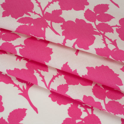 Printed Quilting Cotton by Heather Bailey for FIGO Studio - Cerise Bramble Floral Silhouettes - Pop Sugar Collection Detail