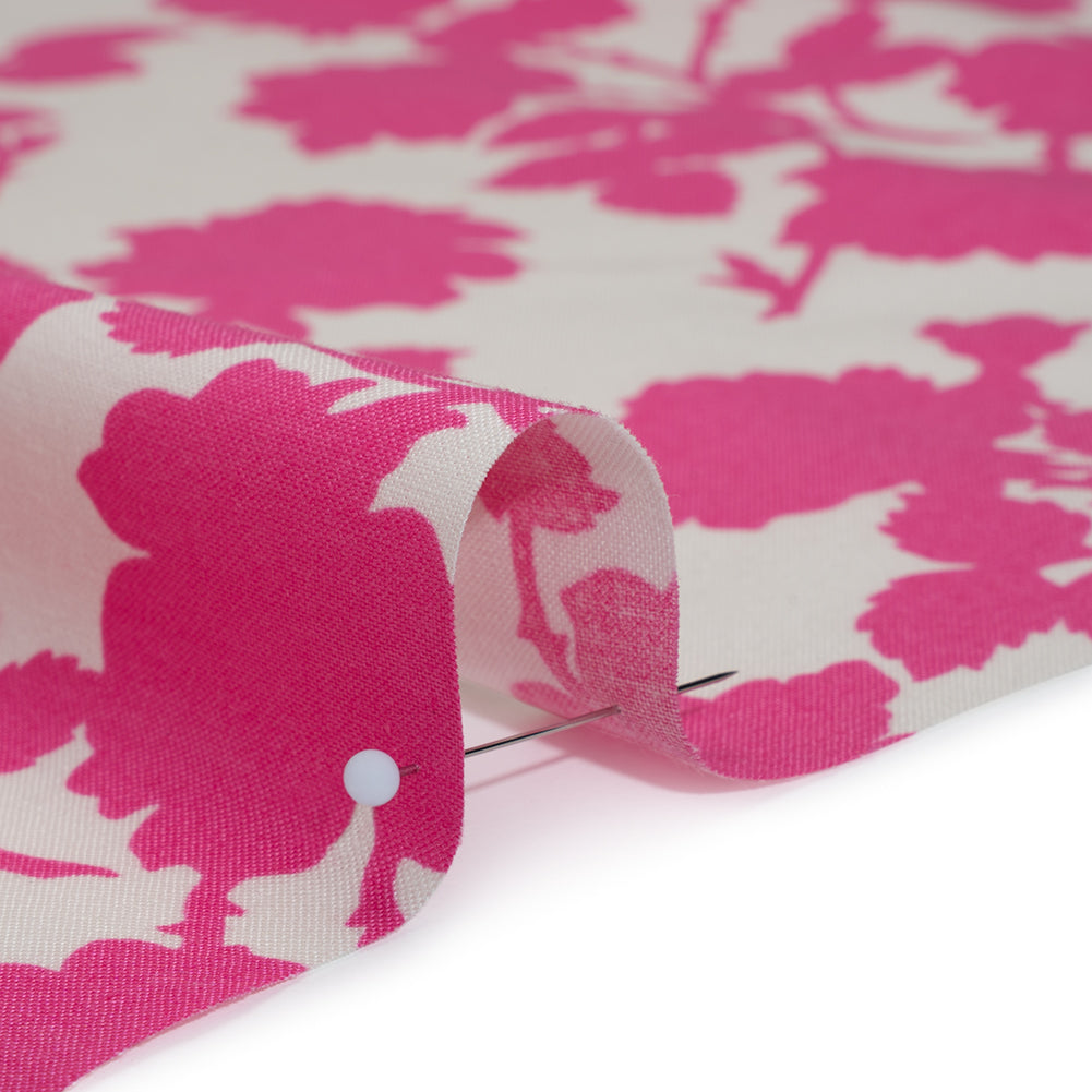 Printed Quilting Cotton by Heather Bailey for FIGO Studio - Cerise Bramble Floral Silhouettes - Pop Sugar Collection Full