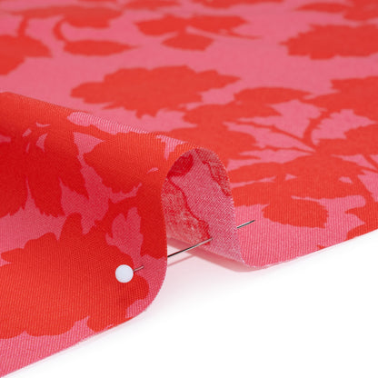 Printed Quilting Cotton by Heather Bailey for FIGO Studio - Strawberry Bramble Floral Silhouettes - Pop Sugar Collection Full