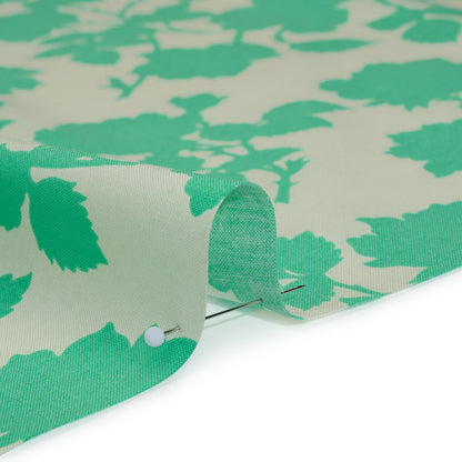 Printed Quilting Cotton by Heather Bailey for FIGO Studio - Turquoise Bramble Floral Silhouettes - Pop Sugar Collection