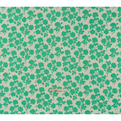 Printed Quilting Cotton by Heather Bailey for FIGO Studio - Turquoise Bramble Floral Silhouettes - Pop Sugar Collection
