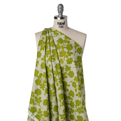 Printed Quilting Cotton by Heather Bailey for FIGO Studio - Olive Bramble Floral Silhouettes - Pop Sugar Collection