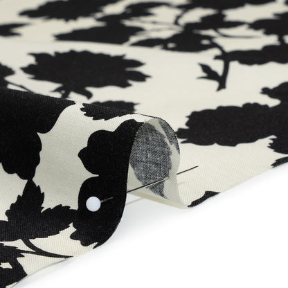 Printed Quilting Cotton by Heather Bailey for FIGO Studio - Midnight Bramble Floral Silhouettes - Pop Sugar Collection Full