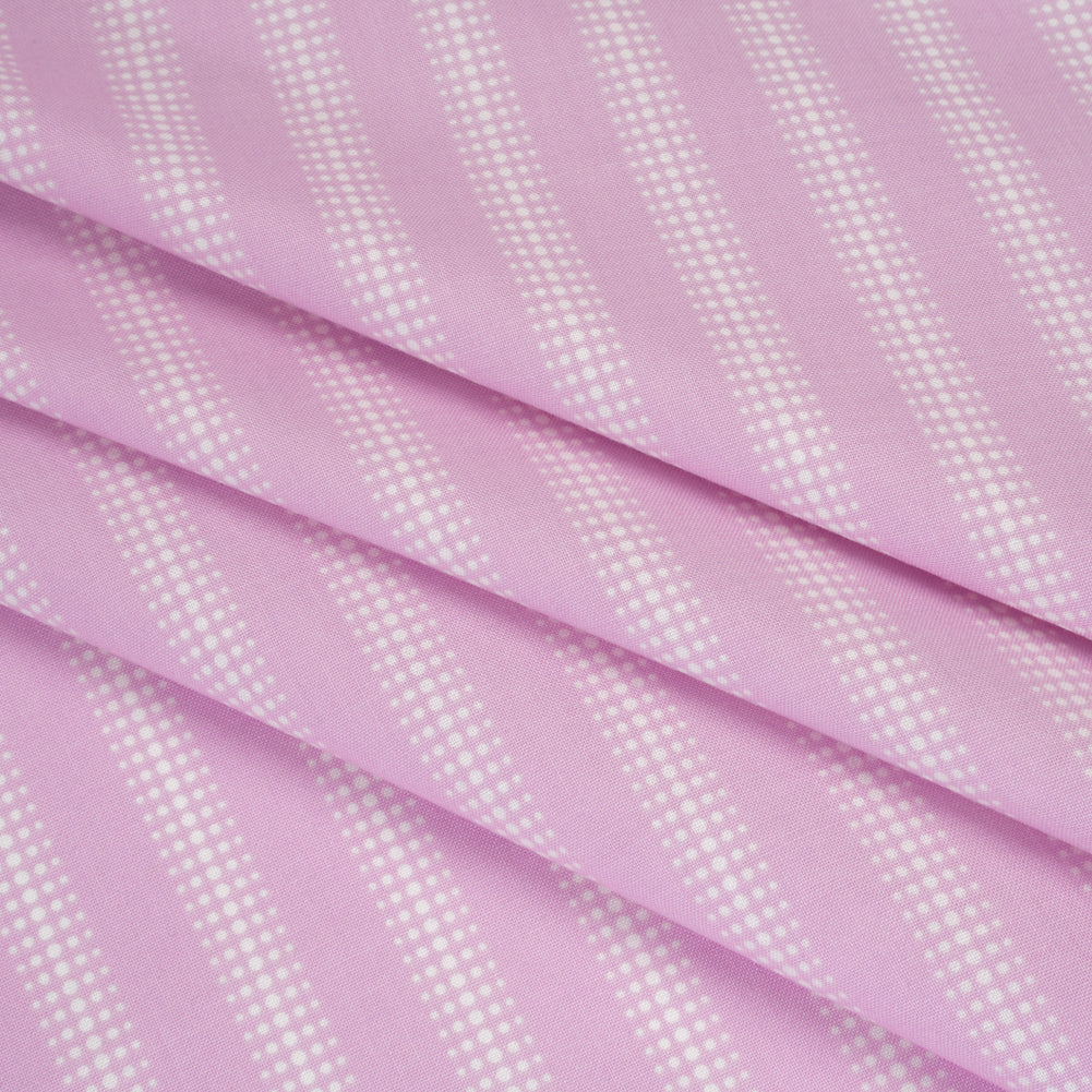 Printed Quilting Cotton by Heather Bailey for FIGO Studio - Orchid Dot Stripe - Pop Sugar Collection - Detail